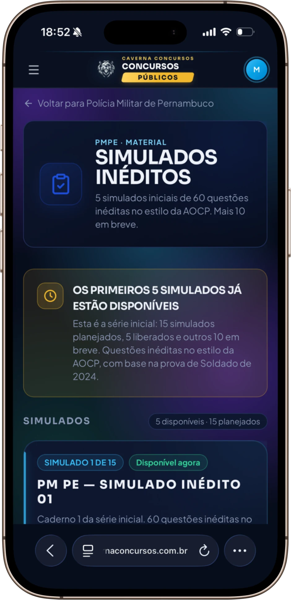 Simulados inéditos
