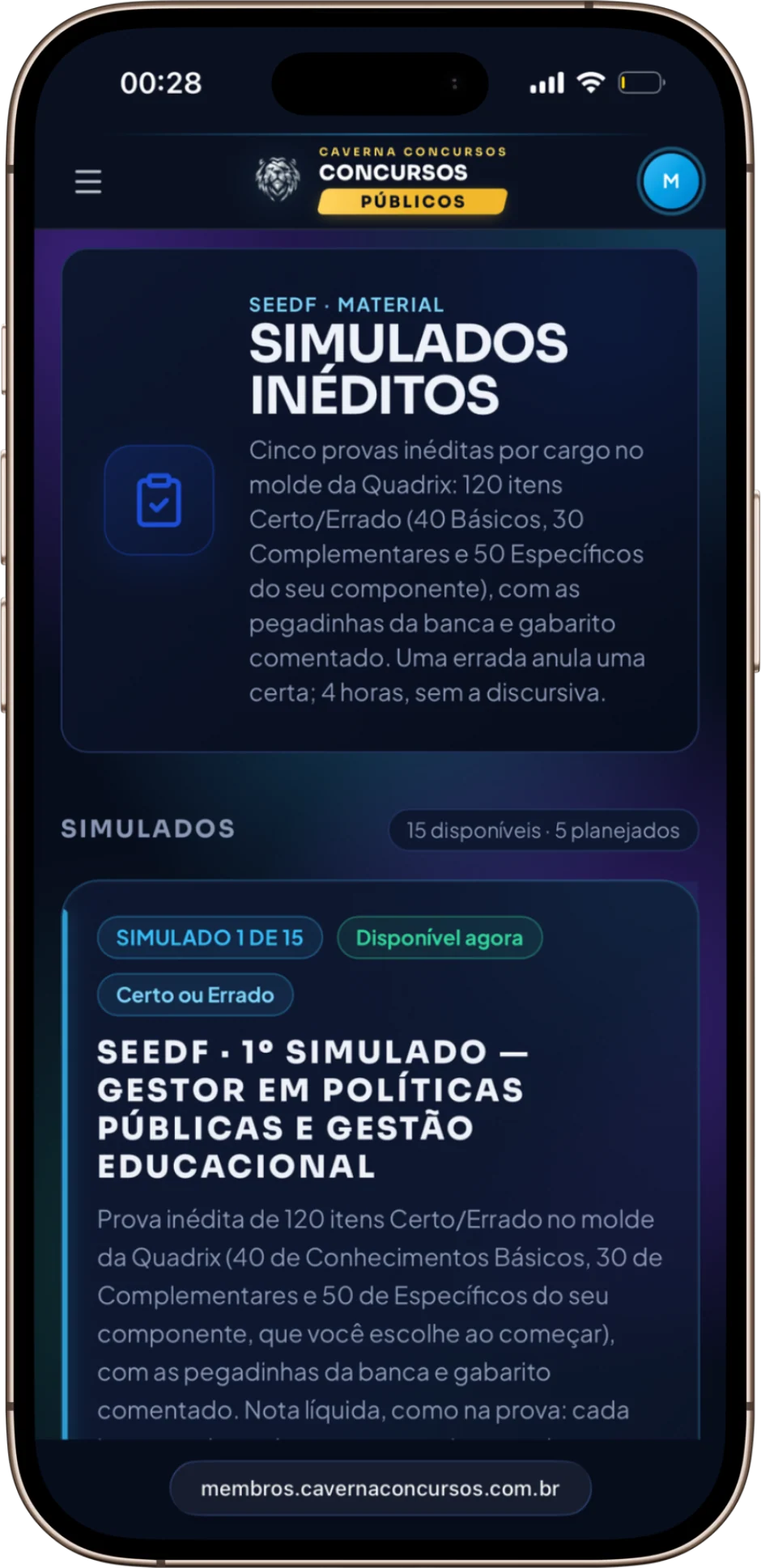Simulados inéditos